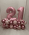 [Birthday] Create your own Birthday Bash Chalk Matte Reflex Balloons Centerpiece (Double Digit) - Pastel Pink