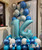 Create your own Birthday Bash Chrome Chalk Matte Balloons Centerpiece  - Pastel Blue
