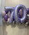 40" Giant Number Foil Balloon (Satin Lilac) Road Design - Black/White Lines 