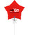 [National Day 2025] Personalised Star (Matte Red) Foil Balloon on Stick - NDP 60 MAJULAH SINGAPURA