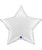 36" Giant Star Foil Balloon - Satin White