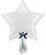 36" Giant Star Foil Balloon - Satin White