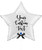 36" Personalised Giant Star Foil Balloon - Satin White