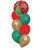 [Merry Christmas 2025] Festive Christmas Tree Plaid Chain Balloons Bouquet