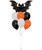 [Frightfully Fun Halloween] Gold Trim Bat Latex Balloons Bouquet
