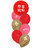 [CNY 2026] Personalised Round Matte Red Chain Balloons Bouquet - 恭喜发财