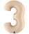 40" Giant Number Foil Balloon (Satin Cream) of your choice
