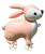 Wheelie Walking Pet Balloon - Rosy Hop Bunny