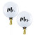 36"Jumbo Mr & Mrs Balloon Set (Bold Cursive Text Design) styled with 1pc tassel 