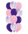(Create Your Own Helium Balloons Cluster) 12'' Marble Pattern Balloons Cluster - Fashion Colors 12pcs