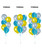 (Create Your Own Helium Balloons Clusters) 12" Marble Pattern Balloons Cluster  - Metallic Colors