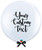 36" Personalised Jumbo Perfectly Round Latex Balloon - White