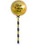 36'' Personalised Jumbo Perfectly Round Balloon - Metallic Gold Confetti