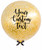 36" Personalised Jumbo Perfectly Round Balloon - Shredded Gold Confetti