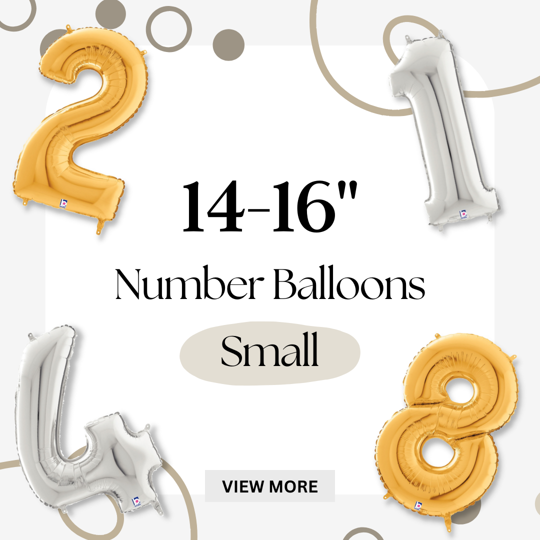 Give Fun Singapore same day helium balloons delivery party decorations supplies corporate events styling number digit foil balloon large giant 14inch 16inch gold silver balloon banner hanging wall