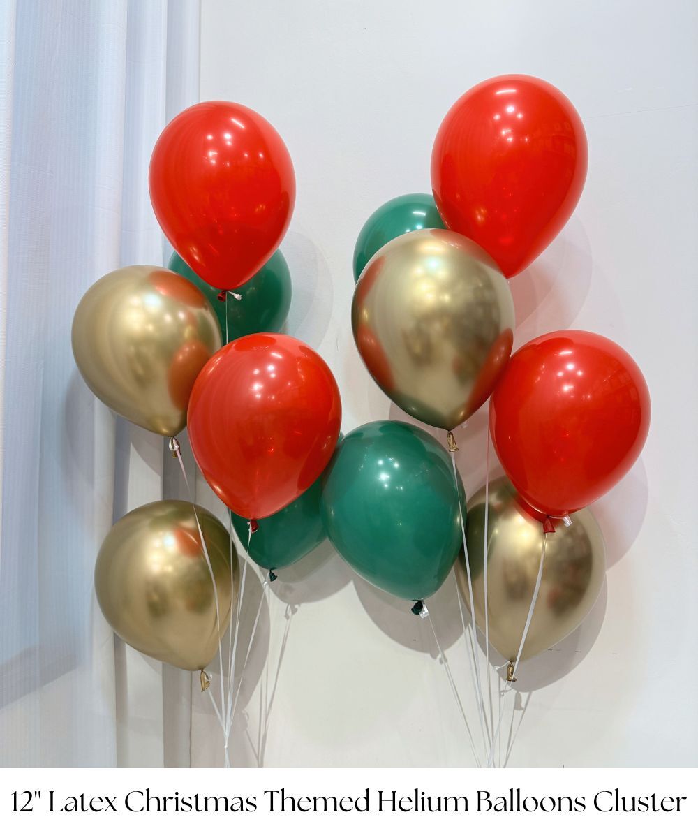 Celebrate the season with our 12" Latex Christmas Themed Helium Balloons Cluster – Wonderful Christmas. Featuring a joyful mix of festive colors, this cluster is perfect for spreading holiday cheer at any gathering.