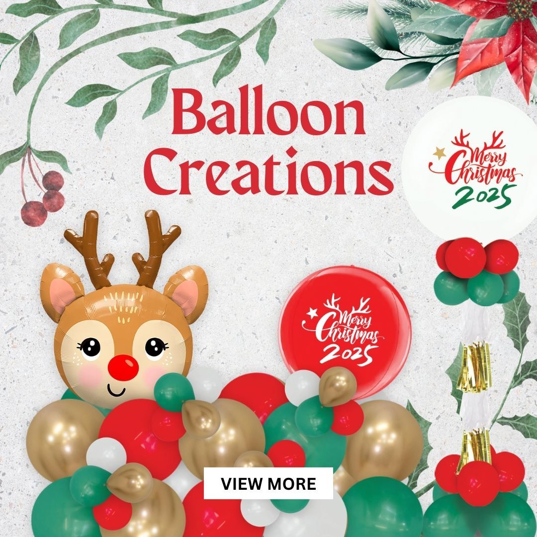 Shop Our Exciting New Christmas Balloons at Give Fun SG, Designed to Brighten Your Celebrations, Bring Joy to Your Gatherings, and Add a Fun Twist to Your Holiday Decor.