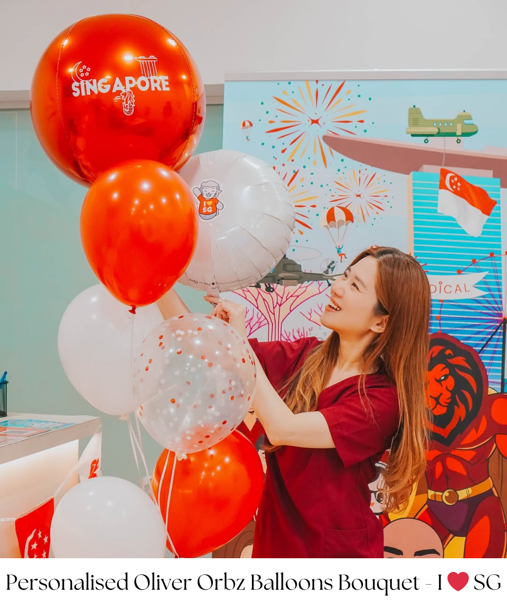 Celebrate Singapore's 59th National Day with our exclusive balloon collection, specially designed to bring the spirit of the celebration to your home, office, company, or store. This collection features personalized balloons that embody this year’s NDP celebration theme and logo, making them perfect for any National Day event.
