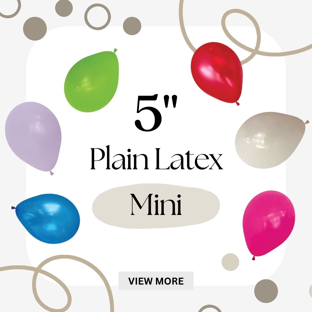 Give Fun Singapore Helium Balloons Party Supplies Delivery Plain Latex Mini 5inch Balloon