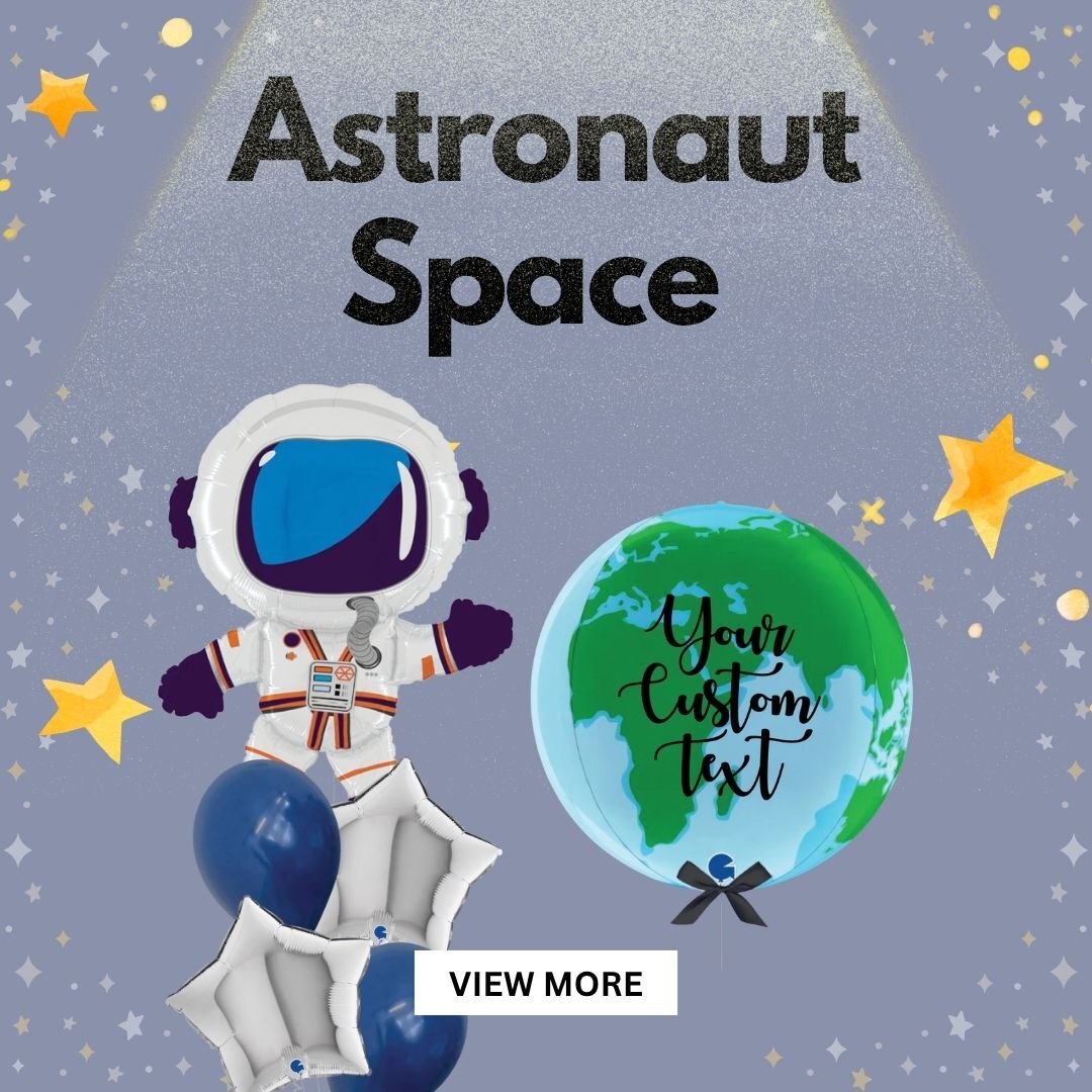 Blast off into a world of imagination with our stellar collection of astronaut and robot balloons! 