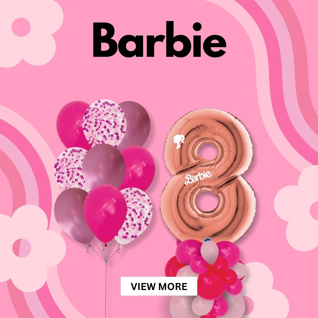 Step into the glamorous world of Barbie with our enchanting collection of Barbie-themed balloons!