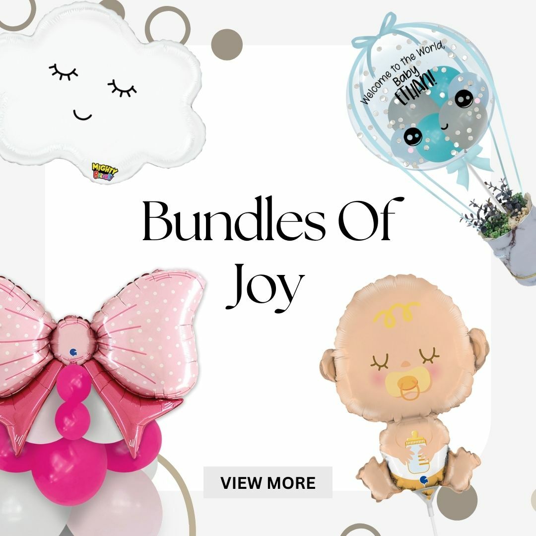Welcome the newest addition to the family with our adorable collection of Bundle Of Joy themed balloons!