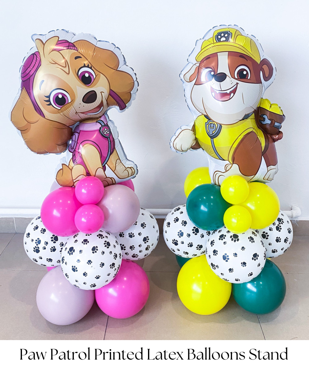 Paw Patrol Skye Rubble Balloons Stand by Give Fun Singapore