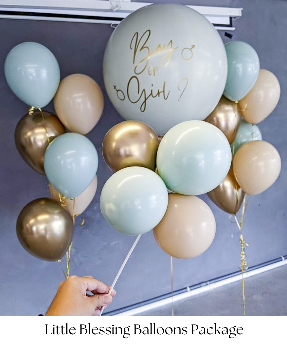 Gender Reveal Little Blessings Balloons Package by Give Fun Singapore