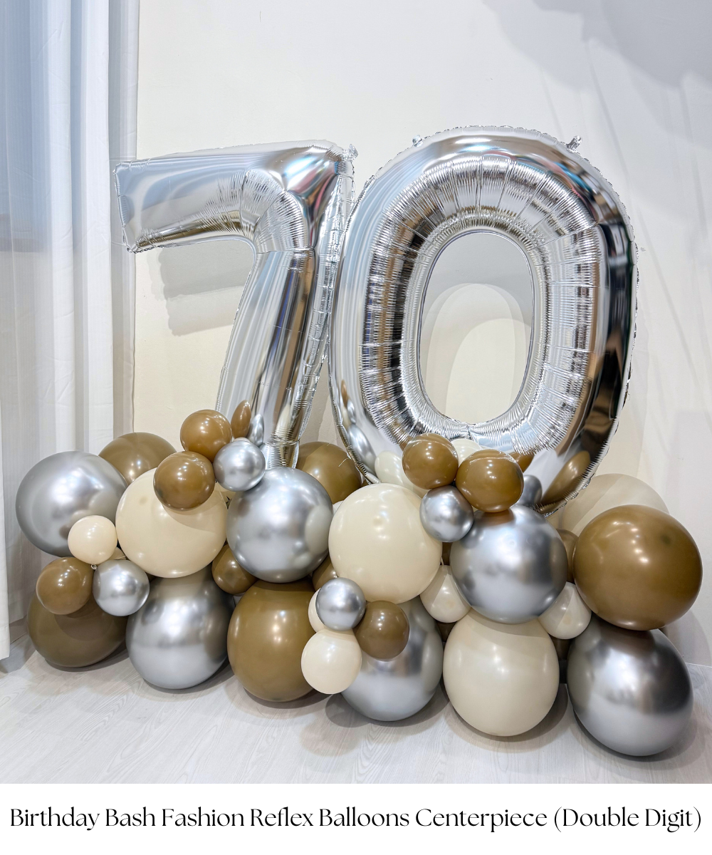Make every celebration unforgettable by highlighting the age or anniversary year with our stunning Double-Digit Giant Number Foil Balloon Centerpiece! Perfect for adult birthdays, longevity celebrations, and company anniversaries, this vibrant balloon arrangement is sure to create a lively and cheerful party atmosphere that everyone will remember.