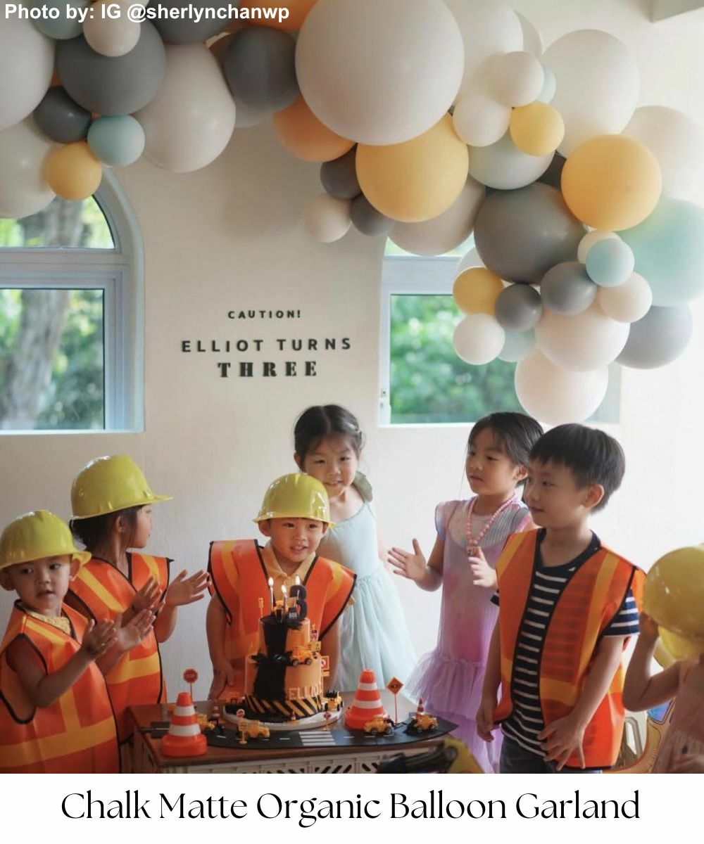 Chalk Matte Organic Balloon Garland by Give Fun Singapore