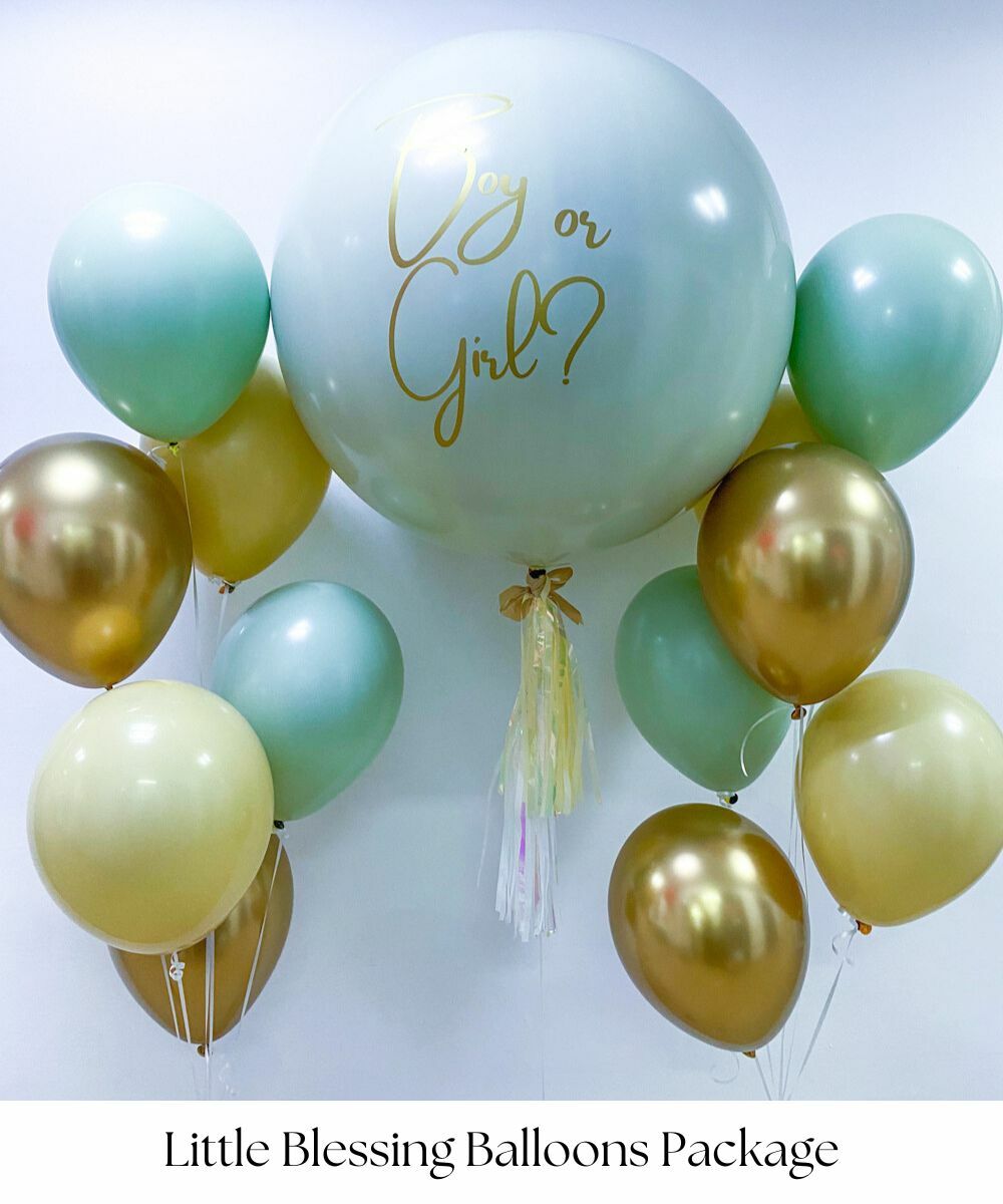 Gender Reveal Little Blessings Balloons Package by Give Fun Singapore