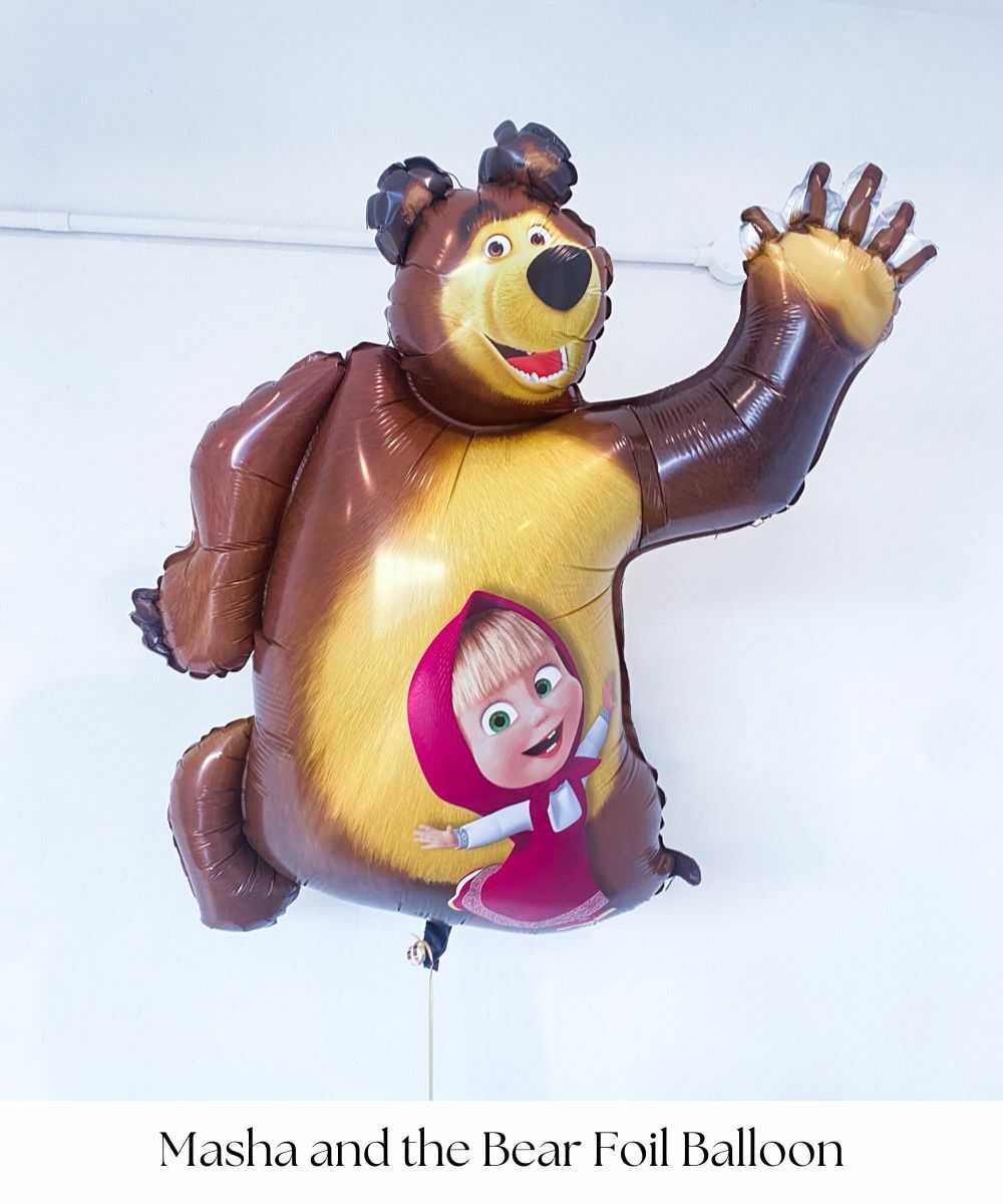 Masha & The Bear Foil Balloons by Give Fun Singapore