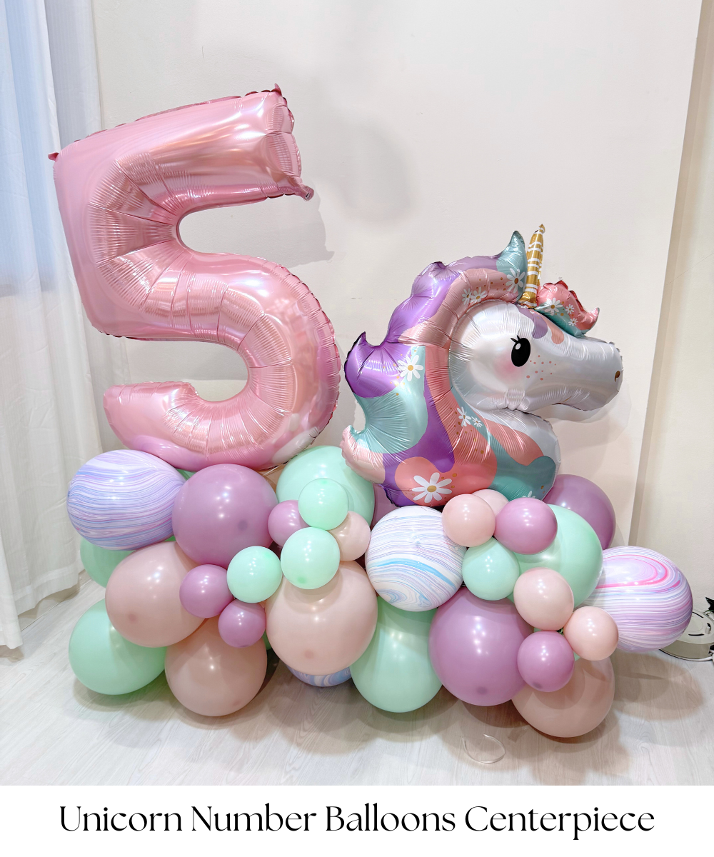 From dreams to daydreaming, the realness of unicorns is always a question or a thought in everyone's mind at some point in time in their life. Bring our Unicorn themed balloons centerpiece to your party for a magical touch that will leave everyone in the room fascinated!