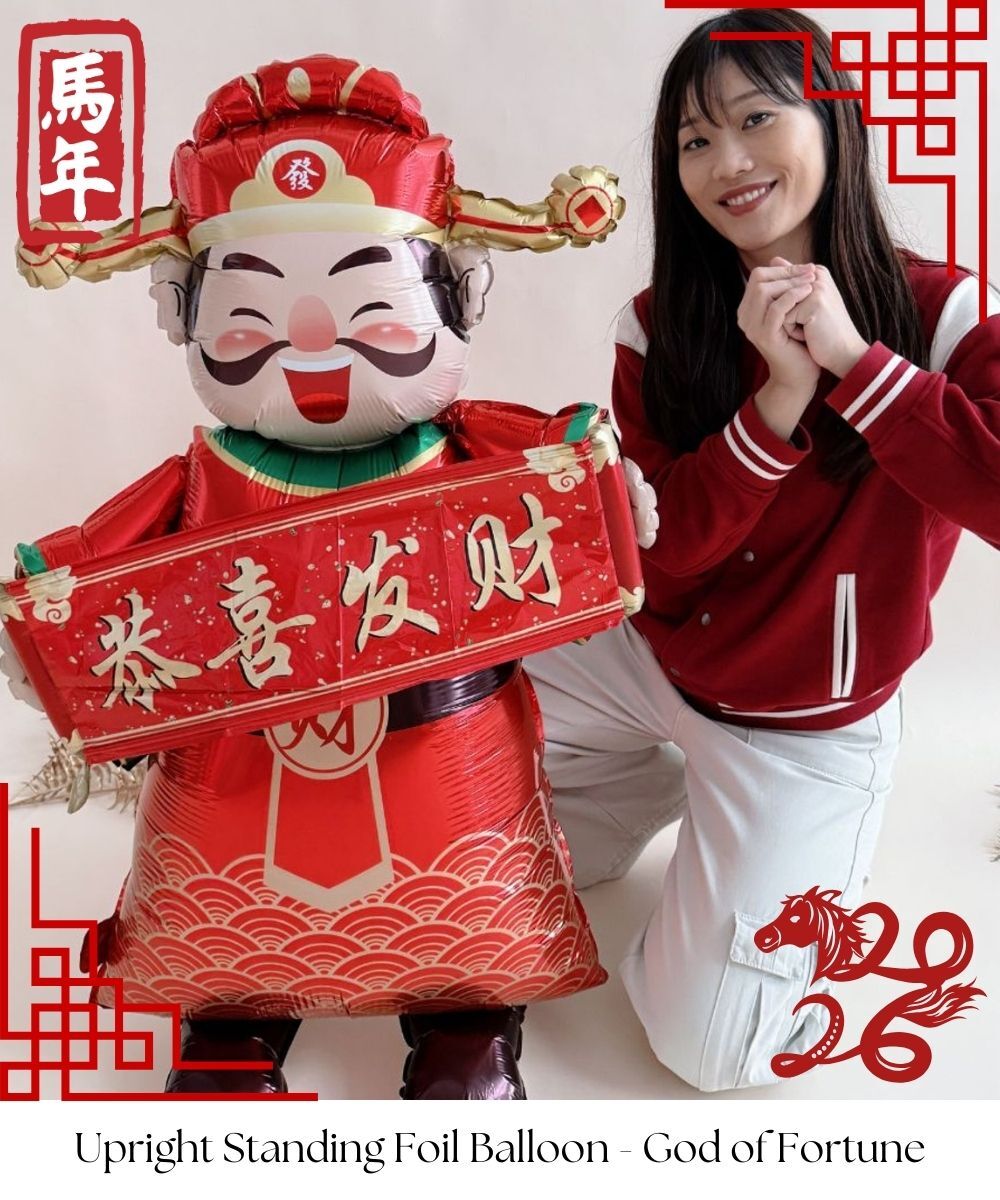 God of Fortune Balloon Singapore, ready stocks, CNY decors/decorations, CNY display for home, store front, retail space, Gong Xi Fatt Cai