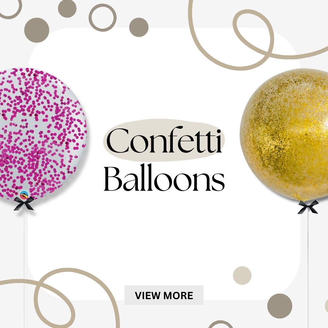 Confettis Balloons in various colors or styles