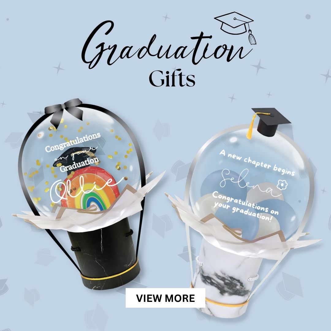 Celebrate the graduate's remarkable achievement with our exquisite collection of graduation balloons and thoughtful gifts!