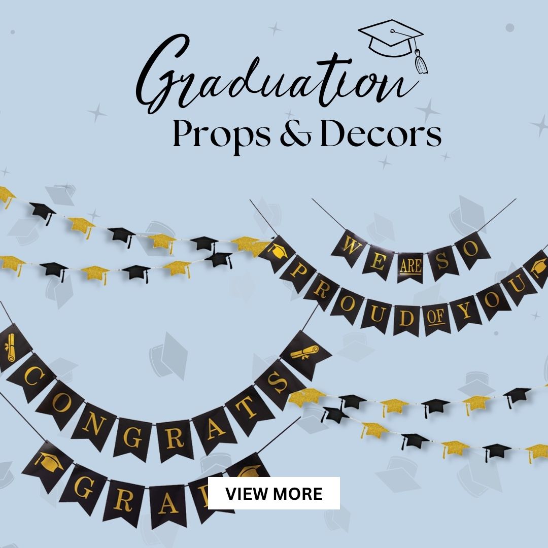 Get ready to celebrate the graduate's big day in style with our spectacular collection of graduation balloons, props, and decoration banners!