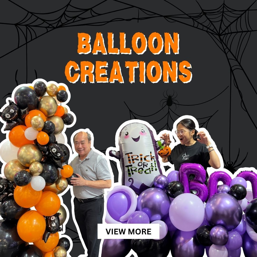 Get your Halloween party started with GiveFun SG’s exclusive range of hauntingly fun Halloween balloons! Our vibrant assortment includes creepy cobwebs, mischievous monsters, and classic jack-o'-lanterns to set the perfect spooky scene. Made from durable materials, these balloons are perfect for both indoor and outdoor decorations. Whether you’re planning a Halloween-themed gathering or a fright fest, our balloons will add a magical touch of terror and fun. Shop now at GiveFun SG and make your Halloween party a scream!