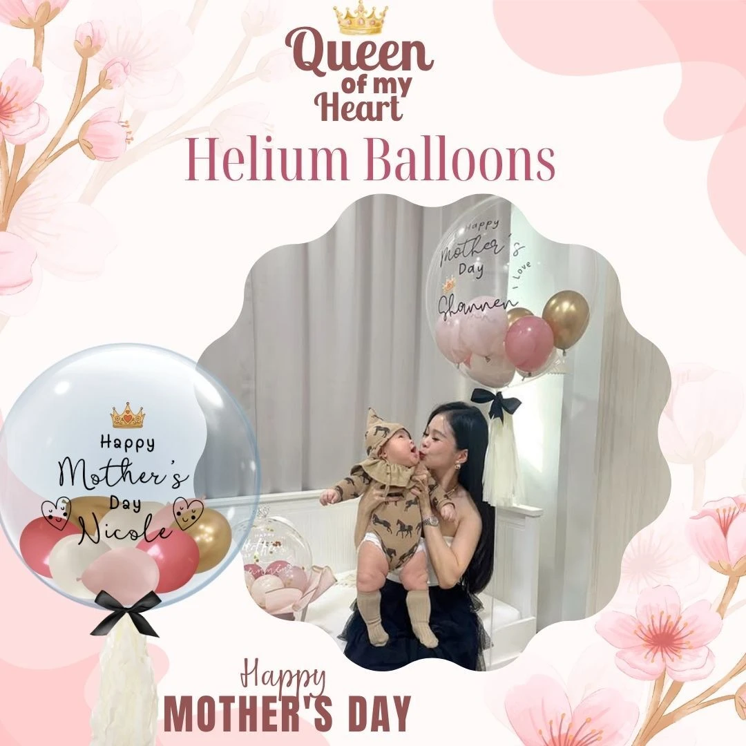 Make this Mother’s Day unforgettable with our exquisite [Queen of My Heart] Balloon Creations. This curated collection features an array of stunning balloon designs, meticulously crafted to honor the extraordinary women in your life. From elegant balloon bouquets to intricate arrangements, each creation is a beautiful expression of love, admiration, and gratitude.