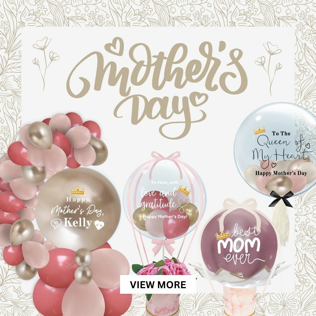 Give Fun Singapore Helium Balloons Party Supplies Decoration Birthday Same Day Delivery Self Pick Up Oxley Bizhub 2 best Gift balloon for mother mummy mom mum Mother's Day Celebration