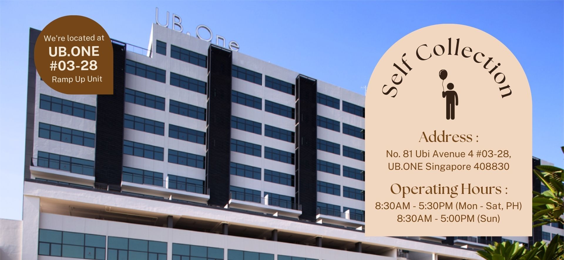 Same Day Order Pick Up, Self Collect, Singapore Address Oxley Bizhub 2, 62 Ubi Road 1, #08-23, Singapore 408734