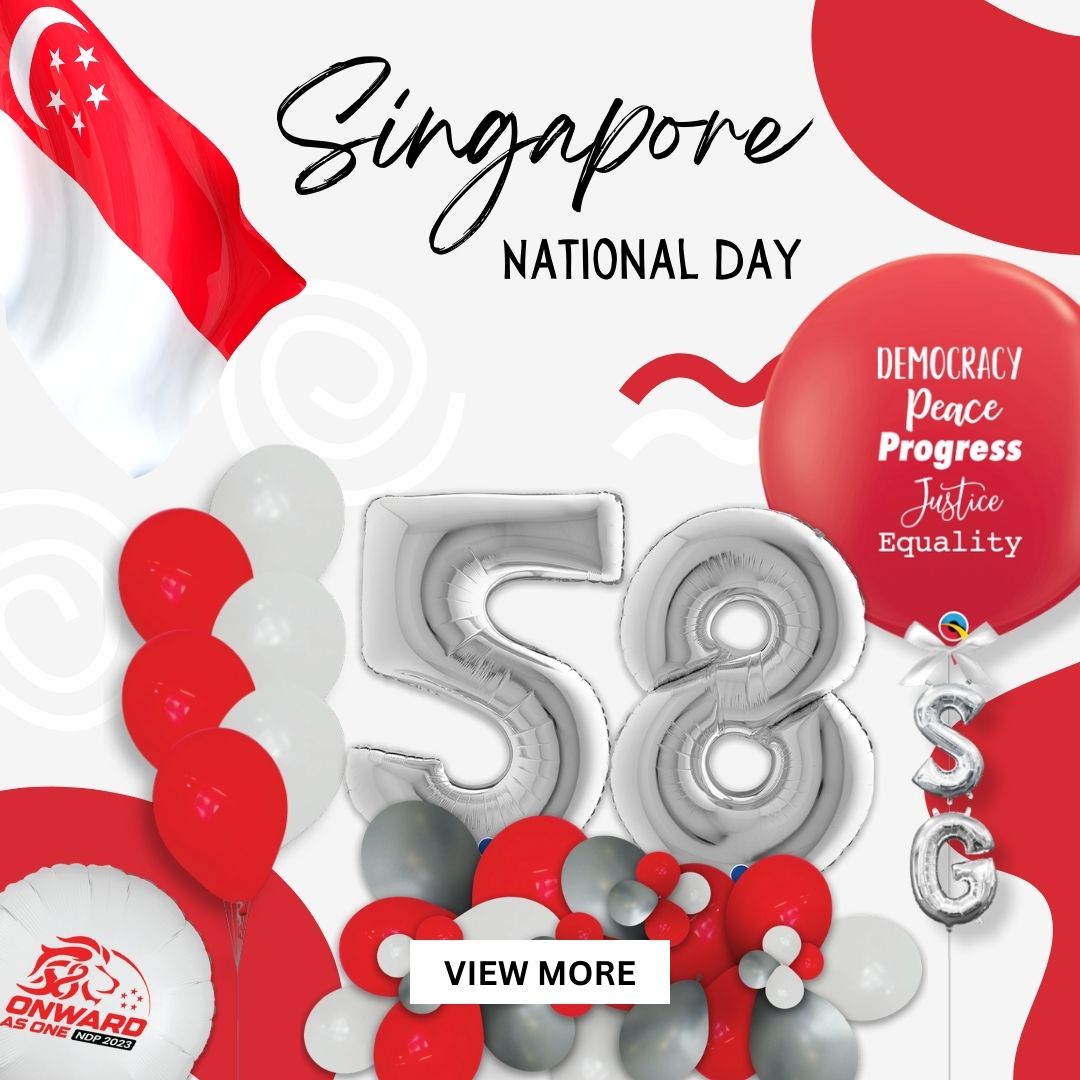 Give Fun Singapore Helium Balloons Party Supplies Decoration Birthday Same Day Delivery Self Pick Up Oxley Bizhub 2 best Gift balloon office celebration National Day NDP 