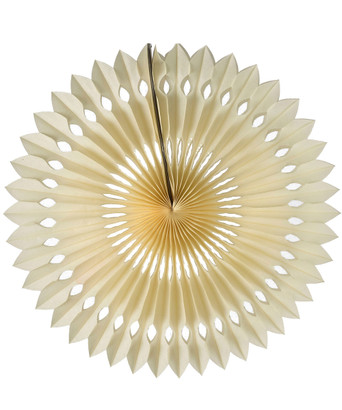 Paper Pinwheel Fan (30cm) - Cream - Give Fun