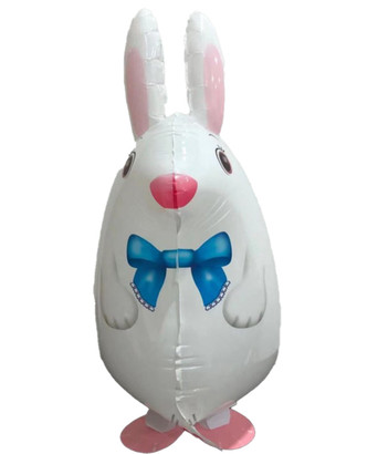 White Balloon Rabbit Walking Pet Balloon - White Rabbit