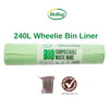 Wholesale: BioBag Compostable 240L Wheelie Bin Liners | Shelf Display Box contains 18 Rolls |