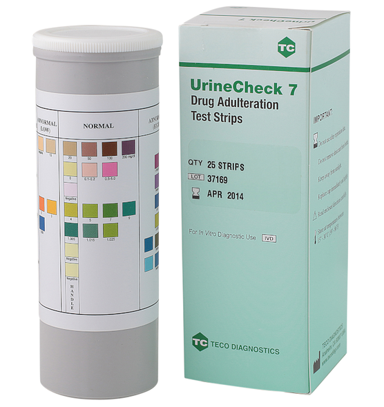 UrineCheck 7 Parameter Adulteration Test Strips 25/ Bottle