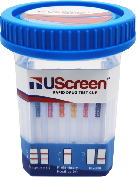 UScreen+ 12 Panel Rapid Drug Screen Cup USSCUPFA-12E3F