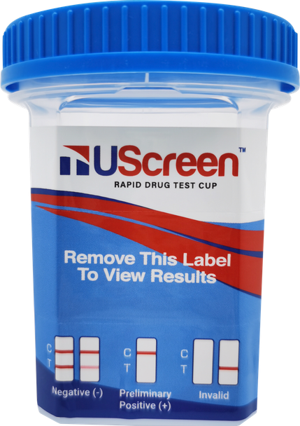 UScreen® 12 Panel Rapid Drug Screen Cup without THC