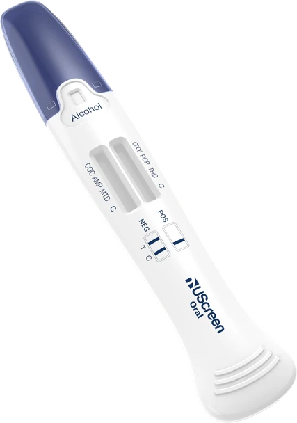UScreen® Oral 10 Panel Drug Test Pen, AMP, BAR, COC, MET/mAMP, MDMA, MTD, OPI, OXY, PCP, THC, 25/Box