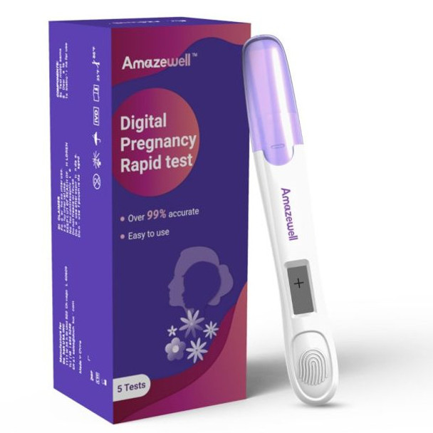 Amazewell Early Digital Pregnancy Test, First Response Early Result Pregnancy Test, Home Pregnancy Tests, Clear and Easy to Read Results, 5/Box Amazewell Early Digital Pregnancy Test, First Response Early Result Pregnancy Test, Home Pregnancy Tests, Clear and Easy to Read Results, 5/Box